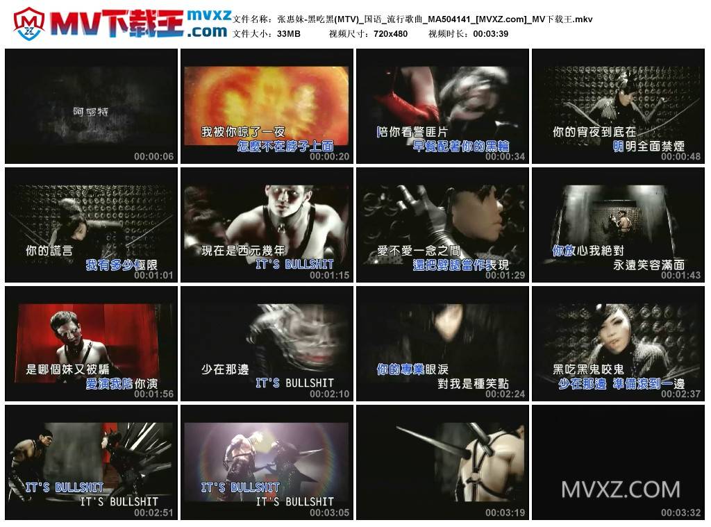 张惠妹-黑吃黑(MTV)_国语_流行歌曲_MA504141